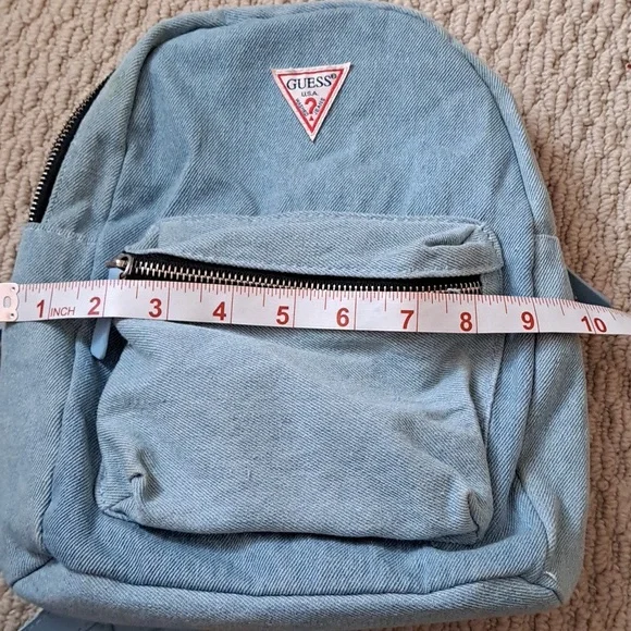 Guess Mini Denim Backpack, Light Blue - Picture 8 of 10